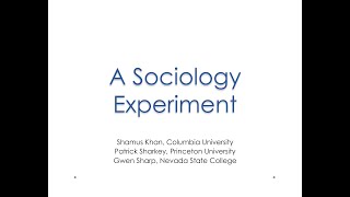 A Sociology Experiment Chapter 1 Part 1 An Introduction to Sociology [upl. by Dianne472]