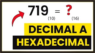 ✅ DECIMAL a HEXADECIMAL MEJOR Método en 2 Pasos [upl. by Selda]