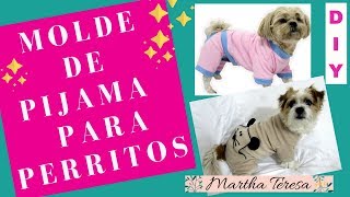 COMO HACER UN MOLDE O PATRÓN PARA PIJAMA DE PERRITOS [upl. by Annaes]