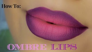 FUN amp EASY  OMBRE LIP TUTORIAL [upl. by Gargan175]