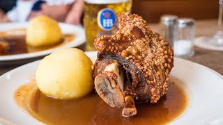 Amazing Munich Food Tour  German CRISPY PORK LEG and Attractions in Munich Germany [upl. by Tamsky]