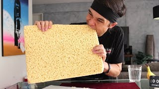 GIANT Rice Crispy Treat Challenge 3840 Calories [upl. by Onihc648]