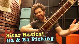 Sitar Lesson for Beginners Da and Ra stroke [upl. by Ieso]