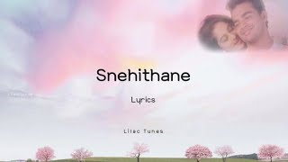 Snehithane Song  Lyrics  English translation  Alaipayuthey  AR Rahman [upl. by Kiker265]