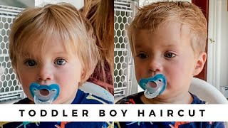 CUTTING TODDLER BOYS HAIR AT HOME [upl. by Nonnair]