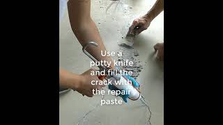 How To Fix A Cracked Concrete Floor Shorts [upl. by Sekoorb593]