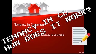 Joint tenancy vs Tenants in Common in Colorado [upl. by Gluck]