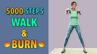 5000 Steps HIIT Fat Burning Walk [upl. by Thorin]