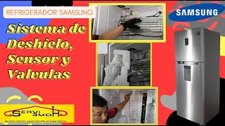 Refrigerador samsung sistema de deshielo sensor tarjetas y válvula de 3 vias [upl. by Tor]