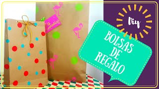 ¿CÓMO HACER BOLSAS DE REGALO  HAZ TU PROPIO PAPEL DE REGALO [upl. by Corder]