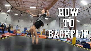 HOW TO BACKFLIP ON TRAMPOLINE  BEST WAY [upl. by Carmella750]