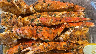 The BEST King Crab Recipe  Garlic Butter Sauce  How To Make King Crab [upl. by Ydahs]