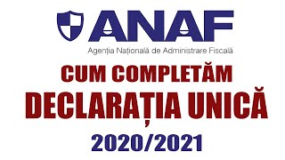 Cum completam Declaratia Unica 2020  2021 [upl. by Hamnet690]