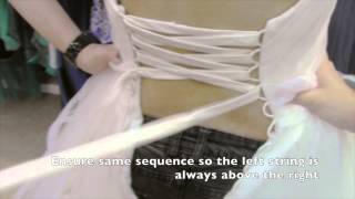 3 Simple Steps to Lace up your Corset Wedding Gown [upl. by Berwick450]