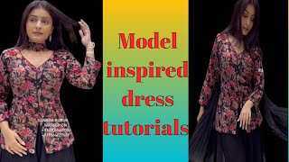 Peplum plazzo cutting and stitchingsharara suit design [upl. by Felicity]