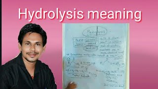 Hydrolysis meaning [upl. by Netsruk]