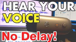 Listen to your microphone voice without delay mic monitor passthrough [upl. by Asir]