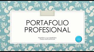 Portafolio Profesional en PowerPoint por enlaces [upl. by Cherlyn]