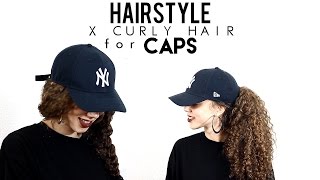 Coiffures pour cheveux bouclés  Casquette  Hairstyles x curly hair for caps [upl. by Nnylrahc]