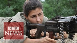 Kurdish amp Yazidi women fighting ISIS  BBC News [upl. by Adiazteb]