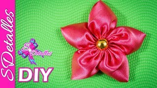 Como hacer flores Flores de Tela  8  Video 87  SDetalles  DIY [upl. by Ajssatsan415]