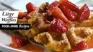 Liège Belgian Waffles  Food amp Wine Recipes [upl. by Airak602]