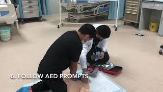 Basic Life Support CPR with AED  AHA 2020 Guided [upl. by Annaiek167]