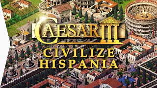 CAESAR III ► Mission 13 Valentia with Forced Walkers amp Free Augustus Mods  Civilize Hispania [upl. by Fairbanks243]