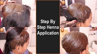 How to apply henna on hair step by step application method [upl. by Aikrehs]