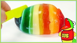 HOW TO MAKE GUMMY JELLO RAINBOW EGG DIY Candy for Kids [upl. by Aniala]