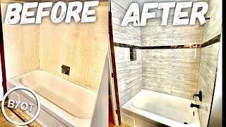 DIY Shower Remodel  START To FINISH Part 1 of 2 [upl. by Yesdnik266]