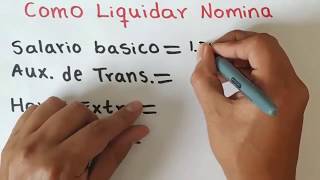 Como LIQUIDAR NOMINA ejercicio paso a paso [upl. by Kcirted260]