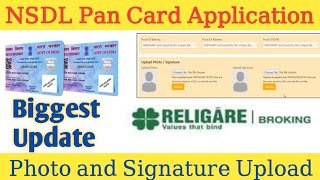 Religare Digipay NSDL Pan apply photo signature uploaded ।। photo signature uploaded wala pan apply [upl. by Akinal402]