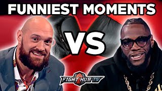 THE FUNNIEST MOMENTS FROM THE DEONTAY WILDER VS TYSON FURY PRESS TOUR [upl. by Agnizn]