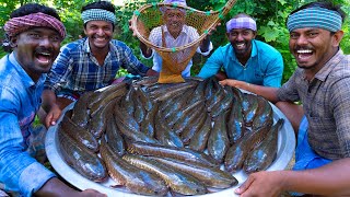 SNAKEHEAD MURREL FISH  Viral Meen  River Fish Fry Cooking In Village  Village Fish Fry Recipe [upl. by Gerius]