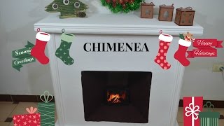 Chimenea de cartón Serie navideña Tutorial cinco [upl. by Ttenaj]