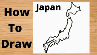 Drawing The Map of Japan  Easy Method [upl. by Enoryt]