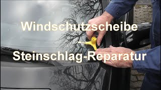 Steinschlag in Windschutzscheibe reparieren [upl. by Ainoloppa]