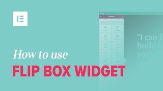 How to Use the Flip Box Widget on Elementor Page Builder Pro Feature [upl. by Pelmas]