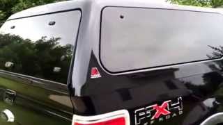 Leer 100XQ Truck cap How to remove back glass to clean Option or upgrade removable slide window [upl. by Redleh]