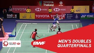 QF  MD  GIDEONSUKAMULJO INA 1 vs ENDOWATANABE JPN 5  BWF 2019 [upl. by Adnarram]