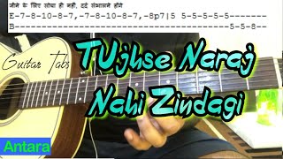 TUJHSE NARAJ NAHI ZINDAGI  Guitar Tabs  Guitar Lesson  Easy Guitar Lesson  Masoom [upl. by Egroj]