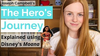 12 Steps of The Heros Journey Joseph Campbell in Disneys MOANA [upl. by Nnyleimaj]