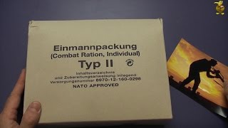 MRE Review  German Military Combat Ration EPA  Type II [upl. by Luhe50]