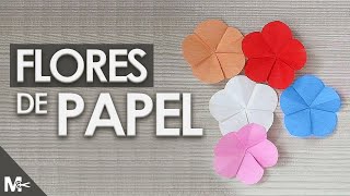 ► Como hacer FLORES PEQUEÑAS DE PAPEL en 5 MINUTOS 🌺 [upl. by Ellirpa]