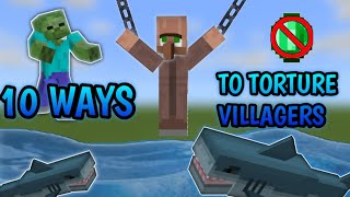 10 Ways to torture a villager in Minecraft [upl. by Alegnave]