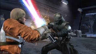 Force Unleashed  Darth Starkiller vs Luke Skywalker amp Fallen Luke HD [upl. by Veneaux714]