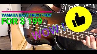 Yamaha TRBX174EW Tobacco Brown Sunburst Bass Guitar Open Box [upl. by Eisus]