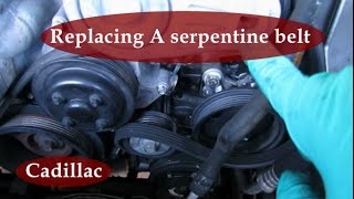 Learn How To Replace A Serpentine Belt On A Cadillac STS  Supper Easy [upl. by Alexina]