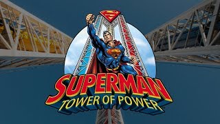 Official SUPERMAN Tower of Power POV Six Flags Over Texas [upl. by Wyck469]